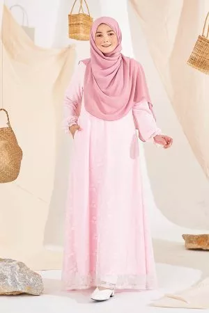 Dress Lace Shaheera - Unicorn Pink