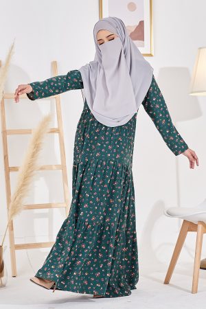 Dress Ruffle Larra Laluna X MCC - Green Forest