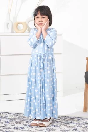 Dress Ruffle Sofia Kids - Baby Blue