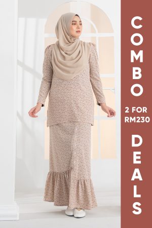 Baju Kurung Linzey Laluna X MCC - Sweet Nude