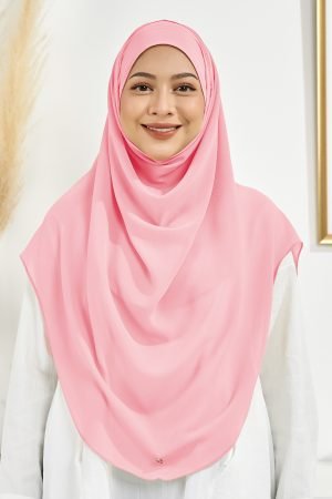 Tudung Sarung Chiffon Instant Vera XL Valily X MCC - Vened Rose