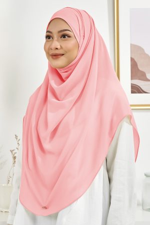 Tudung Sarung Chiffon Instant Vera XL Valily X MCC - Vened Rose