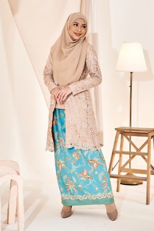 Baju Kebaya Batik Lace Estela - Beige Cream