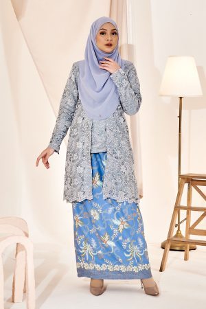 Baju Kebaya Batik Lace Estela - Powder Blue