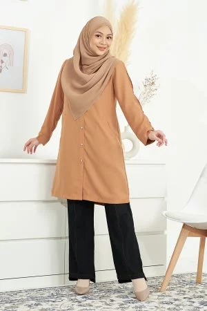 Blouse Button Taela Vaksin - Soft Mustard