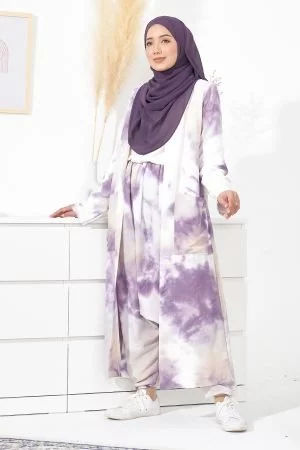 Cardigan Tie Dye Tamesha - Heather Purple