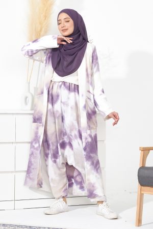 Cardigan Tie Dye Tamesha - Heather Purple