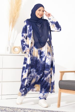 Cardigan Tie Dye Tamesha - Navy Blue