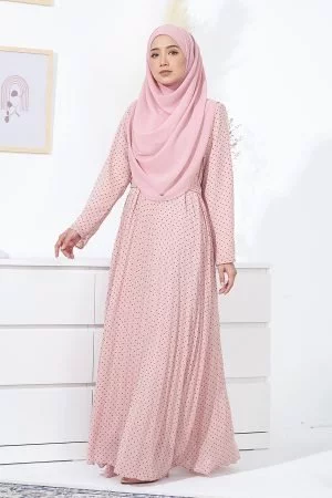 Dress Pleated Tahira - Soft Pink