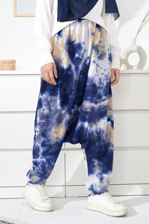 Pants Harem Tie Dye Tara - Navy Blue