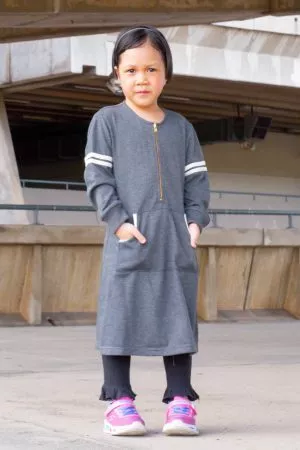Tunic Activewear Shara Kids - Charchoal Grey