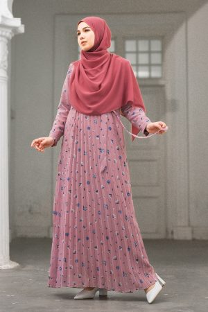 Dress Pleated Naylaa - Sweety Pink