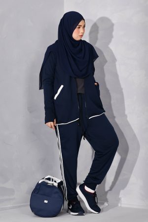Jacket Hoodie Activewear Alexa - Navy Blue