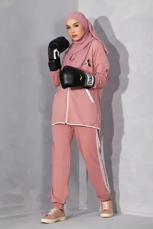 Jacket Hoodie Activewear Alexa - Rose Pink