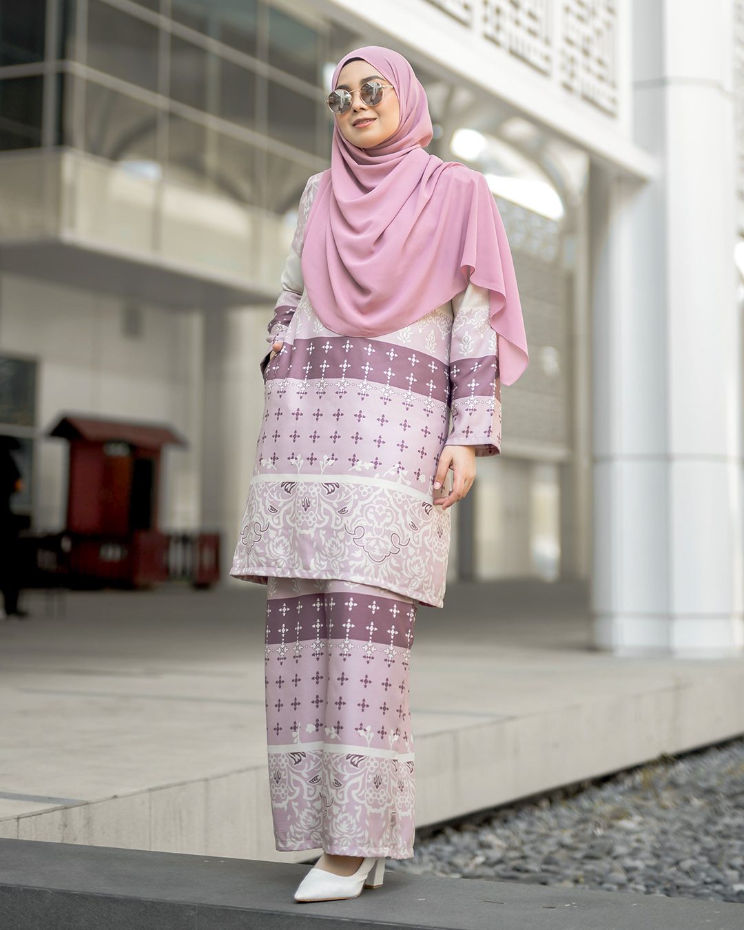 Baju Kurung Pahang Rayla Rosy Pink Muslimahclothing