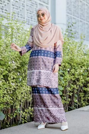 Baju Kurung Pahang Rayla - Wood Brown