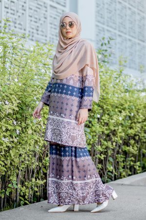 Baju Kurung Pahang Rayla - Wood Brown