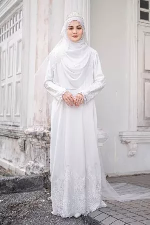 Dress Lace Nuwairah - Off White