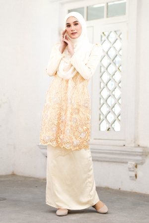 Baju Kurung Moden Lace Puffy Nadisa - Sunrise