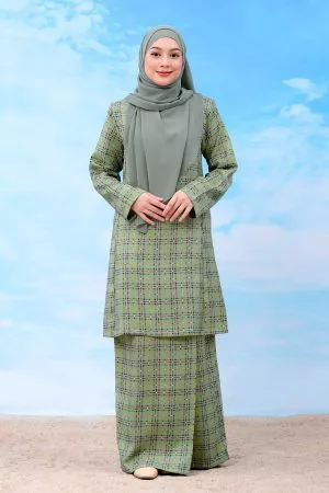 Baju Kurung Pahang Nursela - Fern Green