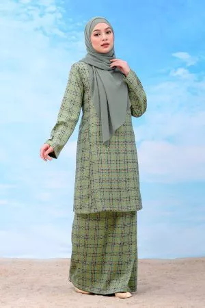 Baju Kurung Pahang Nursela - Fern Green