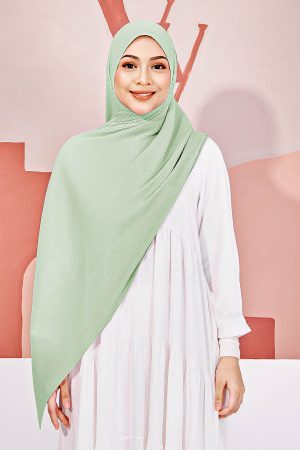 Wide Shawl Pleated Valerie Valily X MCC - Mint Green