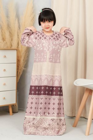 Abaya Rayla Kids - Rosy Pink