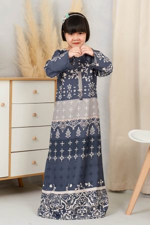 Abaya Rayla Kids - Steel Blue