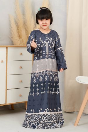 Abaya Rayla Kids - Steel Blue