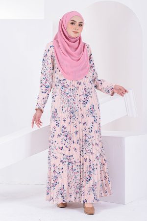 Dress Pleated Nayra - Light Pink
