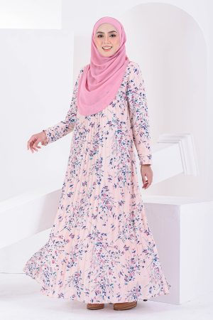 Dress Pleated Nayra - Light Pink