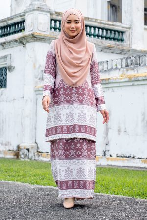 Baju Kurung Batik Renila - Brick Brown