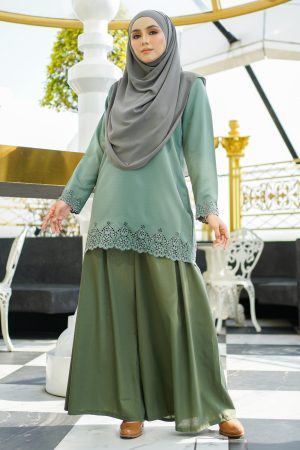 Baju Lasercut Allena - Army Green