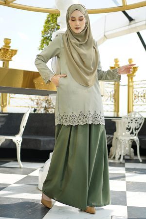 Baju Lasercut Allena - Fern Green