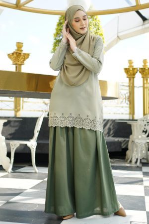 Baju Lasercut Allena - Fern Green