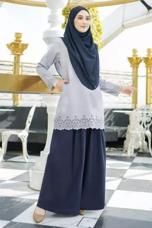 Baju Lasercut Allena - Rhino Grey