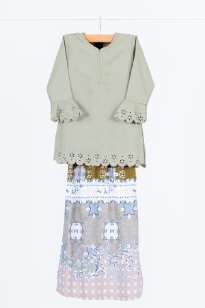 Baju Kurung Lasercut Aneera Kids - Lyon Army