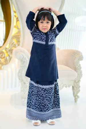 Baju Kurung Raudhah Kids - Midnight Blue