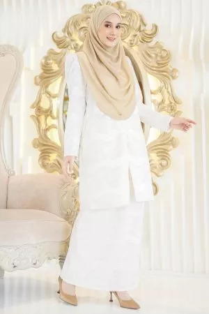 Baju Kurung Moden Ariani - Off White