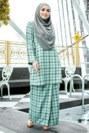 Baju Kurung Pahang Arsela - Mint Green