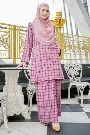 Baju Kurung Pahang Arsela - Taffy Pink