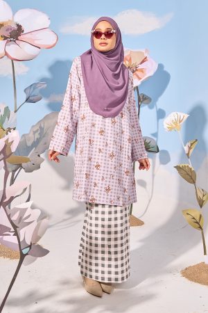 Baju Kurung Pahang Lerna Laluna X MCC - Bright Lilac