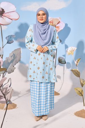 Baju Kurung Pahang Lerna Laluna X MCC - Sky Blue