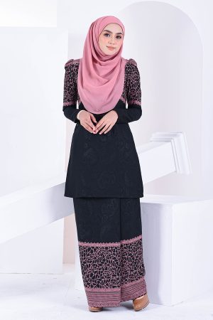 Baju Kurung Puffy Raudhah - Mulberry Purple