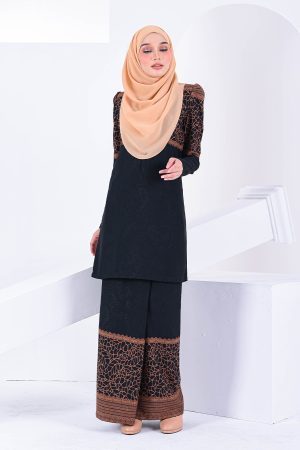 Baju Kurung Puffy Raudhah - Woody Brown