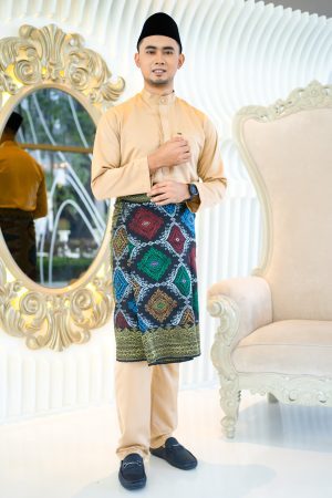 Baju Melayu Isa Slim Fit - Latte Brown