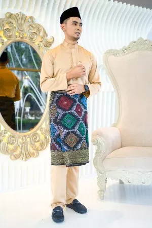 Baju Melayu Isa Slim Fit - Latte Brown