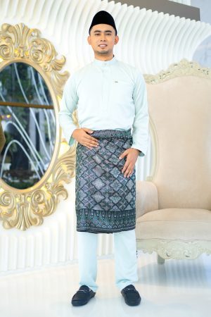 Baju Melayu Isa Slim Fit - Crystal Mint