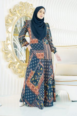 Baju Kurung Anenia - Midnight Blue