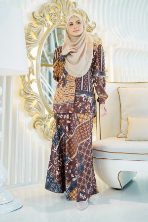 Baju Kurung Anenia - Wood Brown